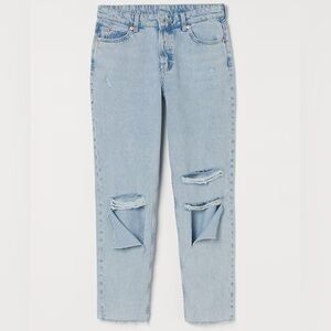 H&M 90s Boyfriend Fit Low Waist Jeans Size 2